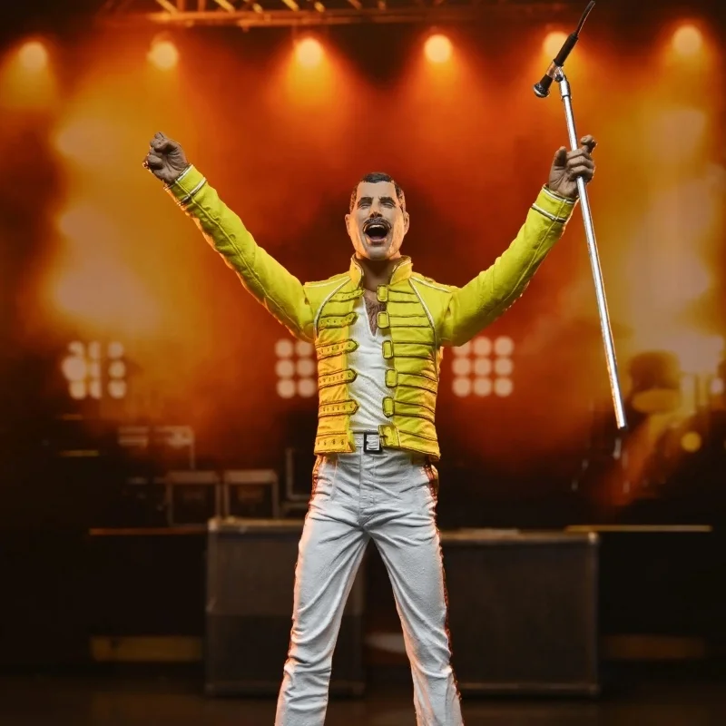 

Genuine Neca 42066 Queen Lead Singer Freddie mercury 7-inch Movable Doll Collectible Birthday Gift Tabletop Decoration Gk Statue