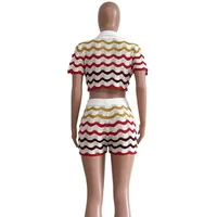 Addison Knitted Striped Short Set 6