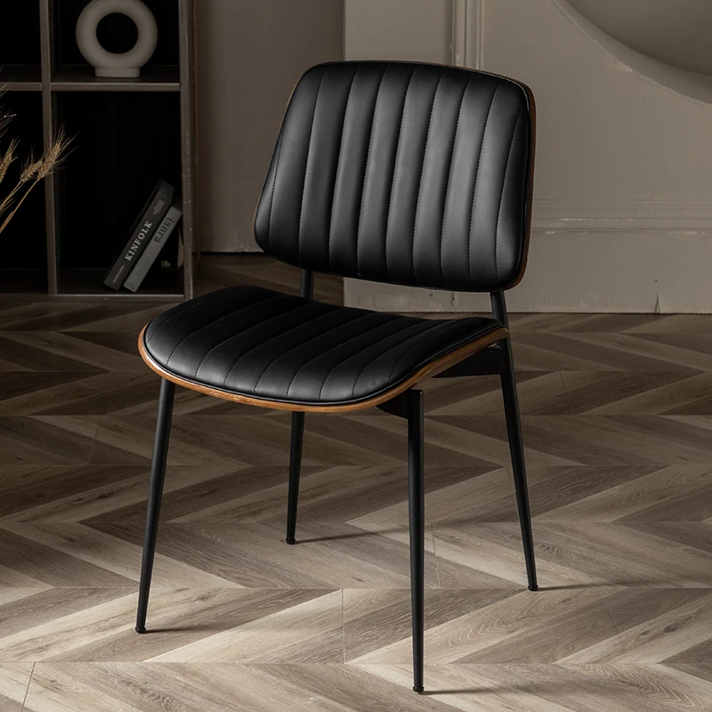 

Modern Simple Dining Chairs Luxury Home Vanity Conference Dining Chairs Italian Wood Single Muebles Hogar Salon Furniture B1