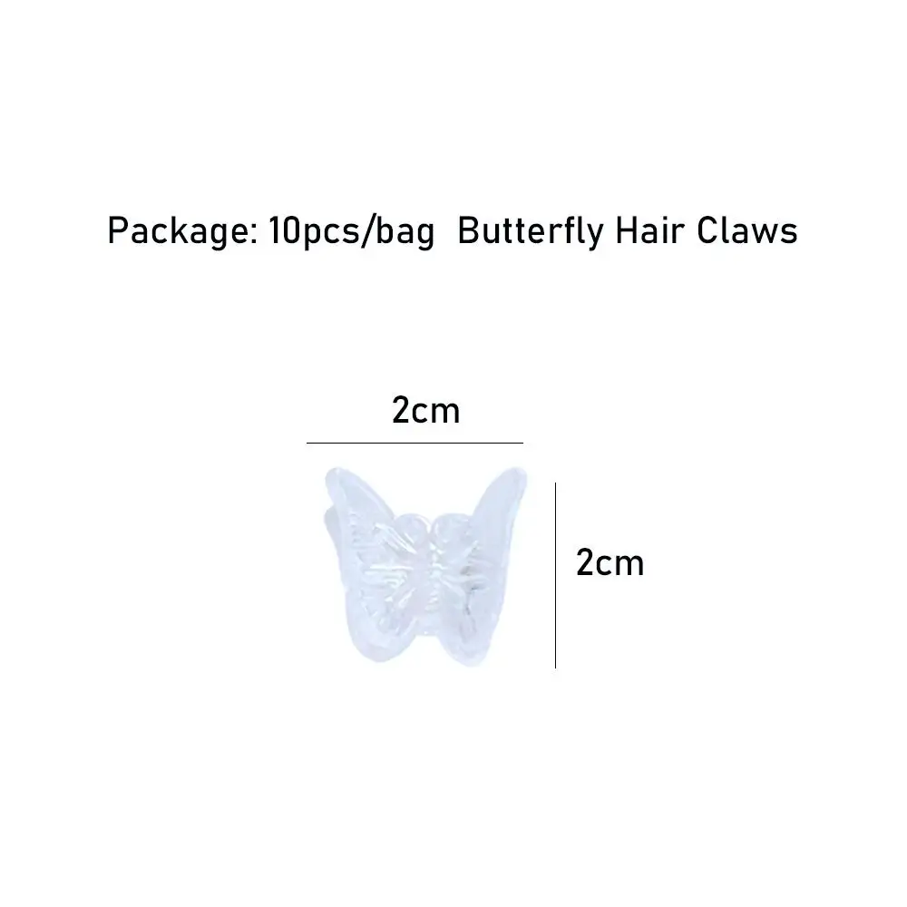 Description Picture 6 of itemSolid Color Resin Butterfly Temperament Korean Style Hair Clip Small Side Clip Women Hair Accessories Transparent Hair Claw