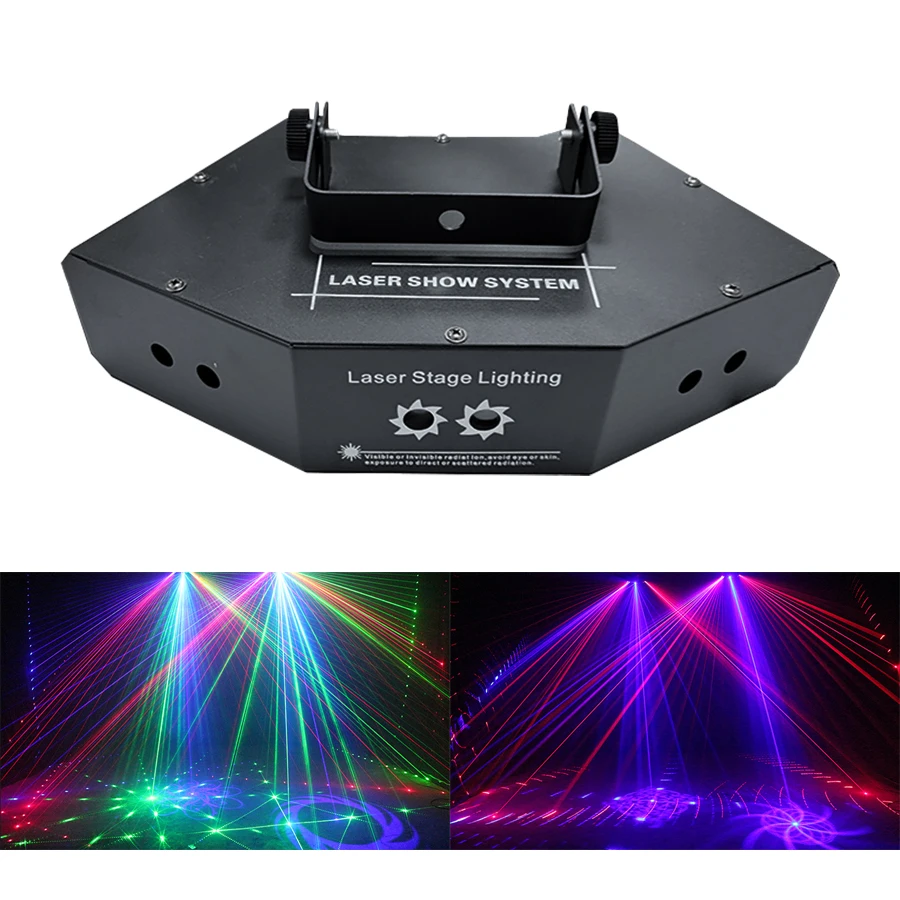 

RGB DJ laser light/DMX512 controlled scanning stage light/color fan-shaped 6-lens scanner/projector/DJ disco beam effect