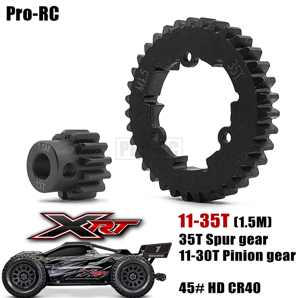 

#45 HD Steel 1.5Mod 35T Spur Gear & 11T - 30T Pinion Gear 6449 Set for Traxxas 1/6 XRT X-Maxx XMAXX 6S 8S Rc Upgrade Parts