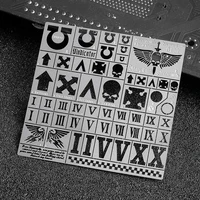1/32 1/35 Warhammer 40K Star Warrior Tank carrier special identifier Symbol Stainless Stencils Leak Spray Plate 1