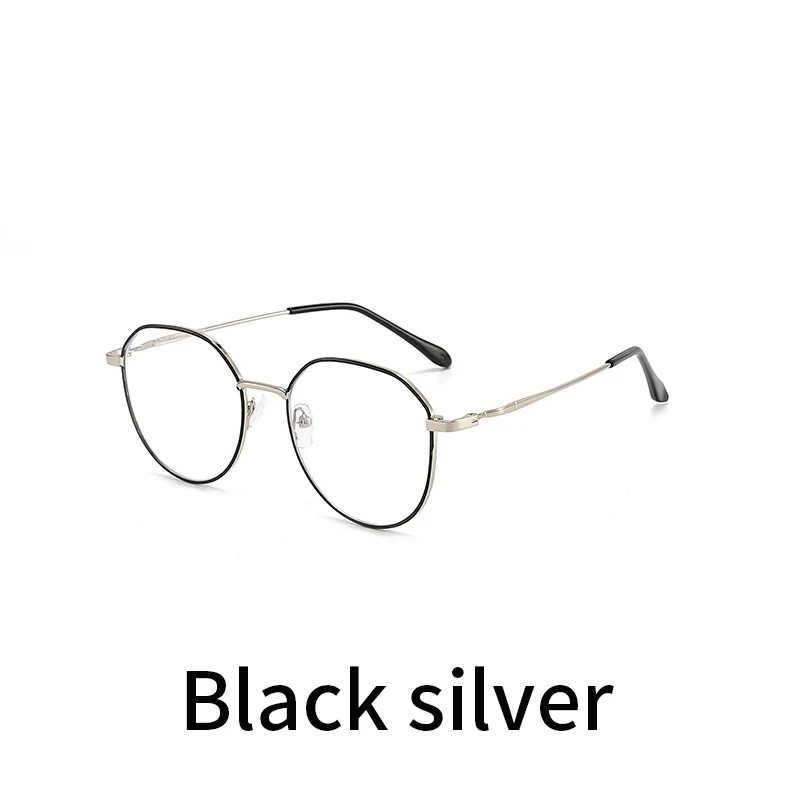 Metall Runde Anti Blaues Licht Gläser Frauen Männer Klassische Quadratische Brillen Rahmen Transparente Computer Gläser Oculos feminino – Detail 5