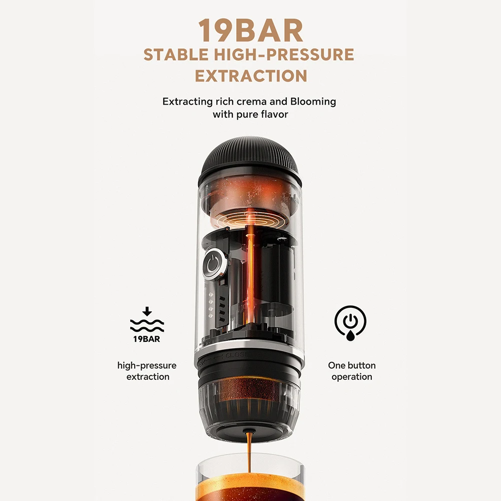 90ML Travel Coffee Maker Fit for Nespresso Dolce Gust Capsule/Powder Expresso Coffee Maker Electric Coffee Pot for Car & Home 5