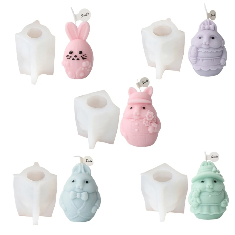 

Rabbit Shapes Mold Practical Silicone Molds Bunnys Wax Mould Practical Epoxy Resin Molds for Home Decorations
