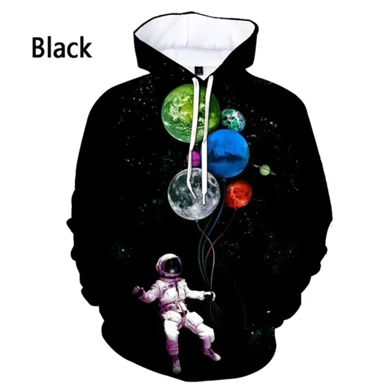 thumbnail image 1 of Nueva sudadera con capucha de traje espacial de astronauta de moda para hombres y mujeres con estampado 3D, sudadera de manga larga, chándal de gran tamaño para hombres, 1 of 5