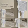Shower System Set Modern Showers For Bathroom Piano Button Ambient Light  Brass Glass Shelf Shower Digital Display Shower Set 5