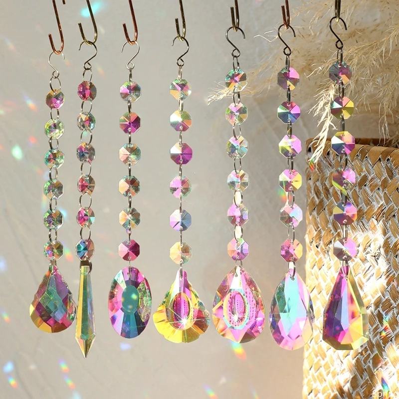Nogeqi Suncatcher Kristall - 44cm Regenbogen Anhänger Für Garten Fenster