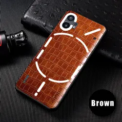 Premium PU Leather Slim Fit Anti-Scratch Protective Back Cover for Nothing Phone 1 (Brown)