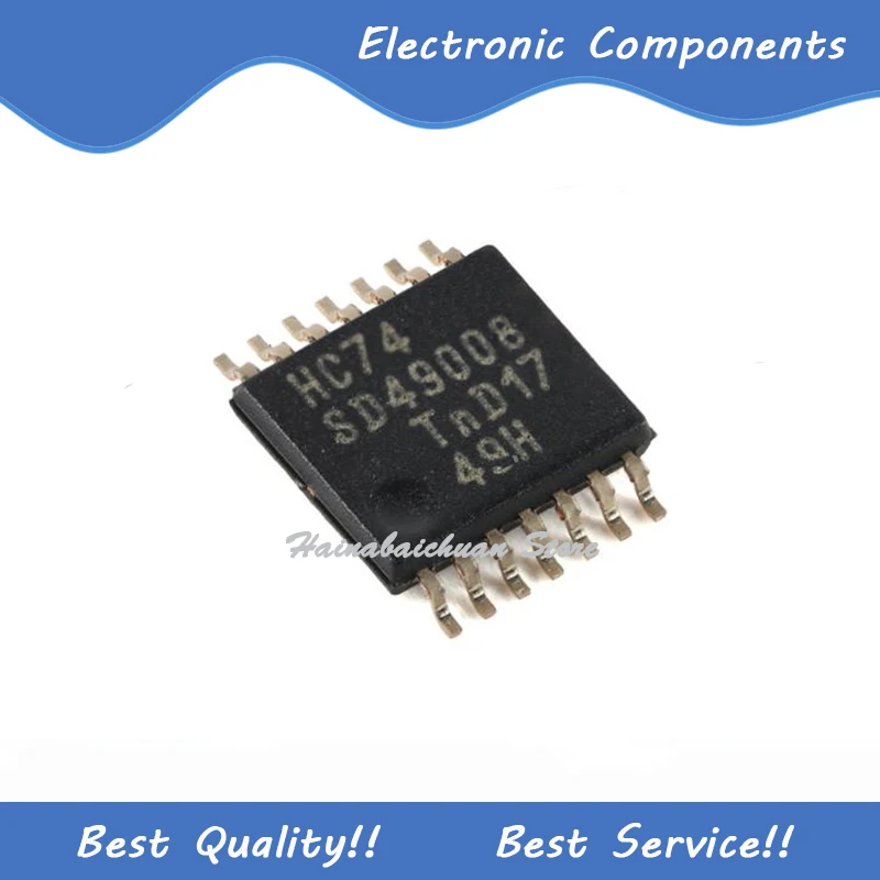 

10 Pcs/Lot 74HC74PW-Q100 TSSOP14 New and Original In Stock