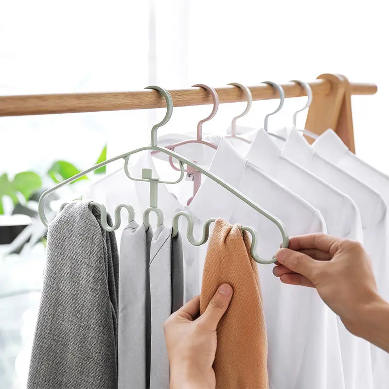 Waves Shape Multifunction Hangers for Clothes Drying Rack Plastic