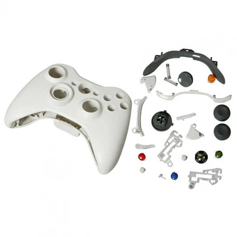 Pulsante Wireless Microsoft Xbox 360, Colore Bianco # Microsoft Xbox 360 (Arcade, Elite, Slim) Full Cover # Control Microsoft Xbox 360 (1403)