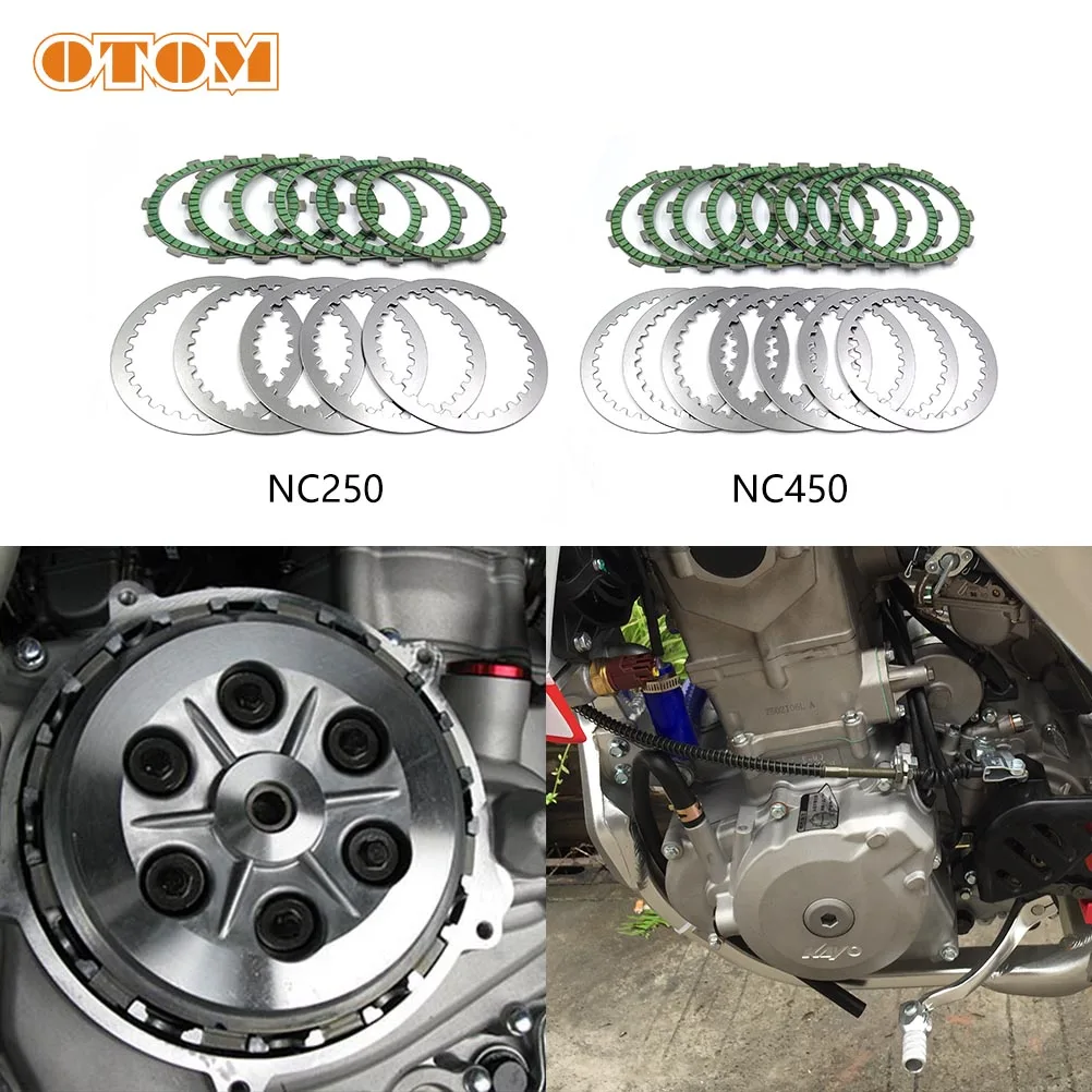 OTOM Motocycle Clutch Friction Plates Disc Set For ZONGSHEN NC250 NC450 Engine KAYO T6 BSE J5 RX3 AVANTIS Enduro MOTOLAND Motax