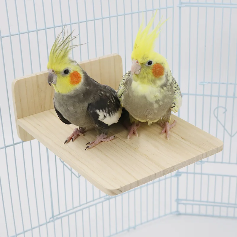 Solid wood bird toy rest platform parrot stand pet bird supplies parrot toy rope pet supplies small