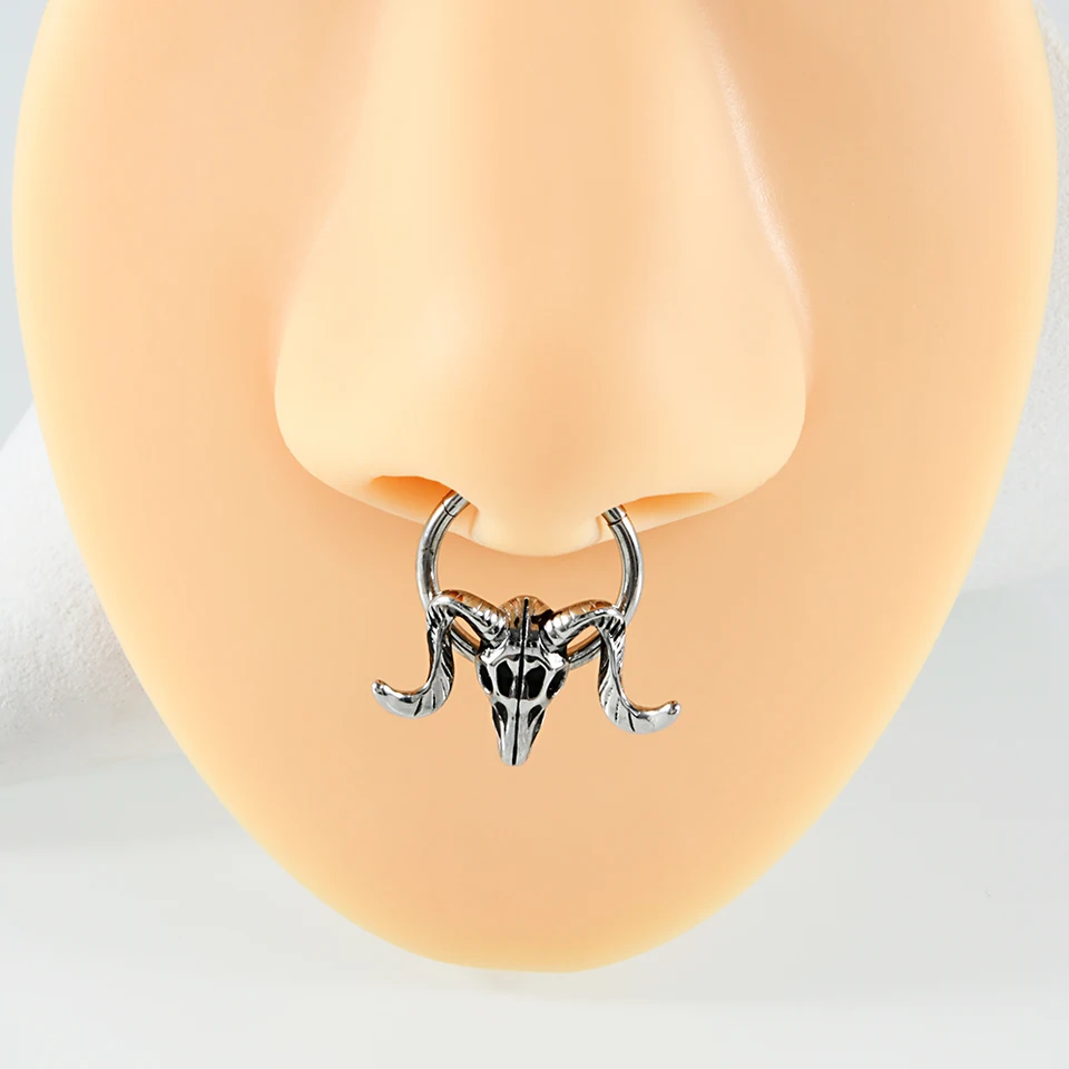 AROWRO 16G Roestvrijstaal Septum Clicker Daith Oorbellen Daith Rook