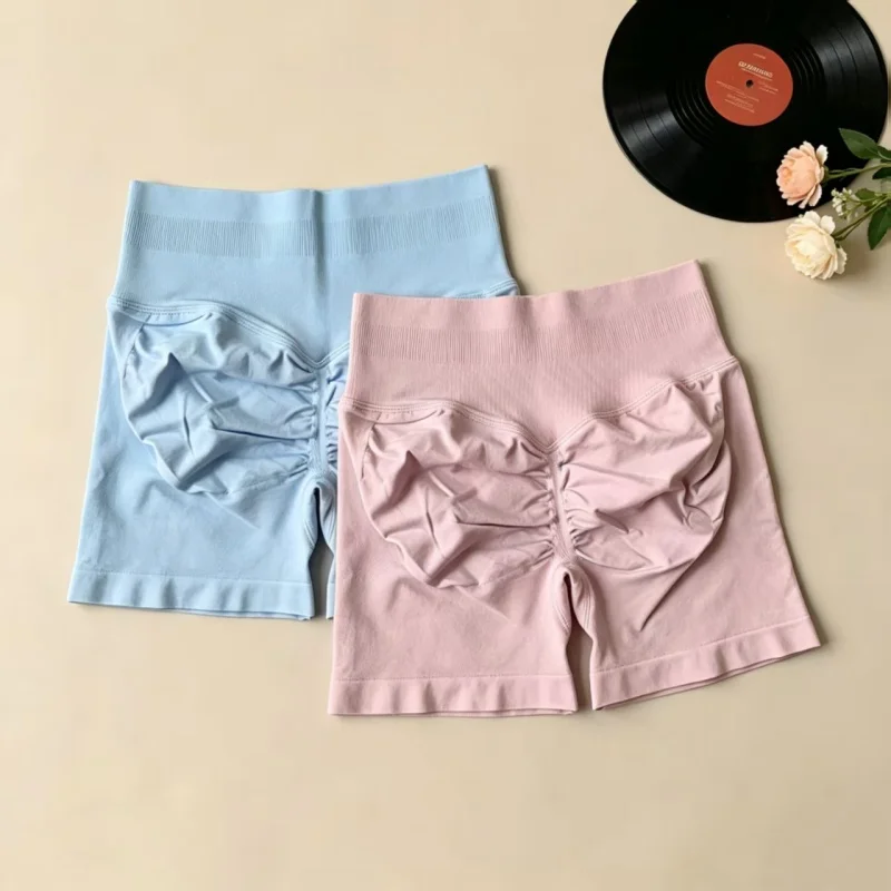 여성용 하이웨이스트 바이커 쇼츠, 힙업 효과, 심리스, 복부 보정, 속건, 요가, 필라테스, 헬스, 러닝, 피트니스, 스포츠 쇼츠