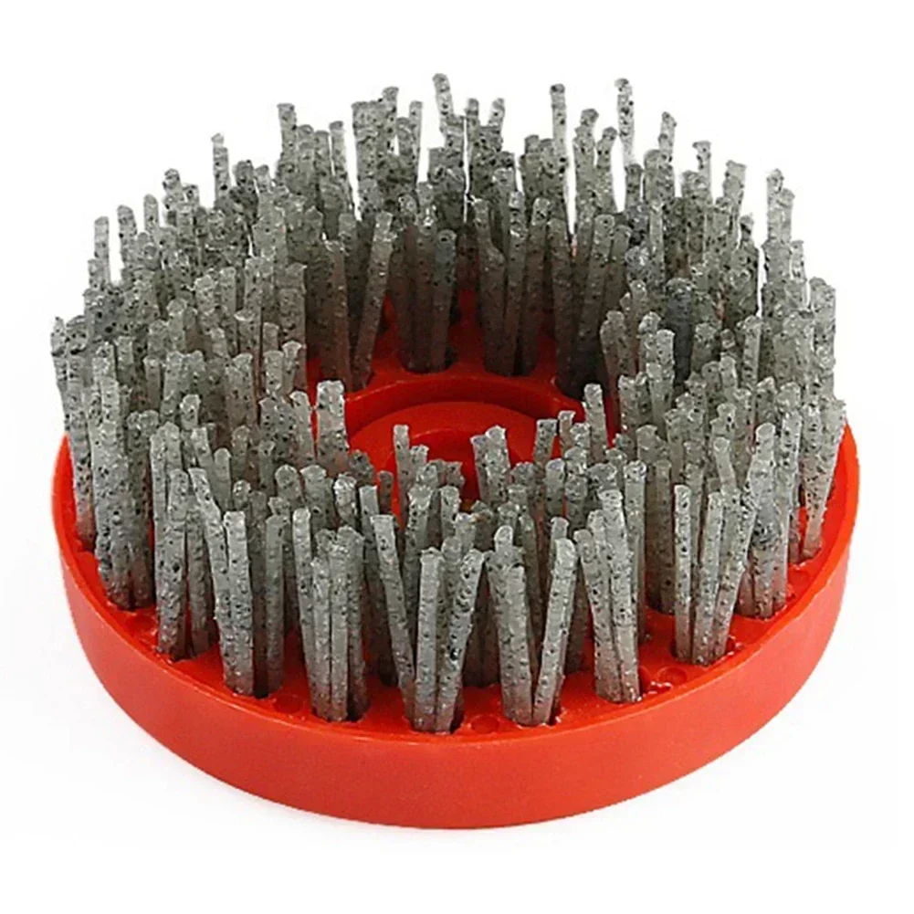 1PC 4Inch Circular Antique Abrasive Brush Stone Granite Polishing Cleaning Drill Rotary Tools Metal Rust Removal Brush