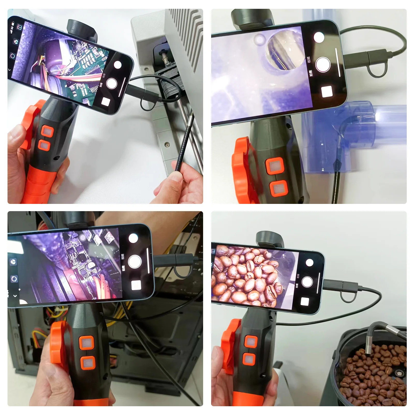 Two-Way Articulated Endoscope Inspection Camera with 6.4mm Tiny Lens 1080P HD Borescope Camera for Automotive Plumbing Car 5 Two-Way Articulated Endoscope Inspection Camera with 6.4mm Tiny Lens 1080P HD Borescope Camera for Automotive Plumbing Car 5