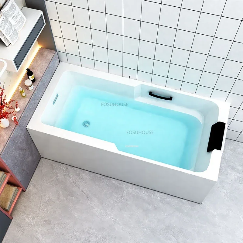 Nordic Acrylic Bathtubs For Bathroom Hotel Massage Bathtub Adults Lie Down Portable Comfortable With Armrests Thicken Seat Bath