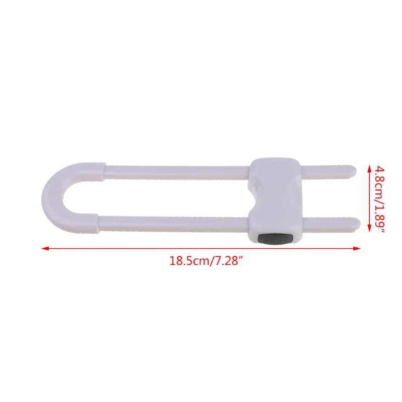 2PCS/Lot Drawer Door Cabinet Cupboard Safety Locks Baby Kids Safety Care ABS Plastic U Shaped Locks Infant Baby Protection images - 6