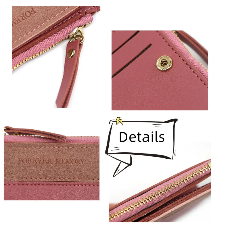 Disney Stitch Anime Mini Wallet Lilo and Stitch Women's Short Wallet Cute PU Leather Coin Purse Multifunctional Card Holder