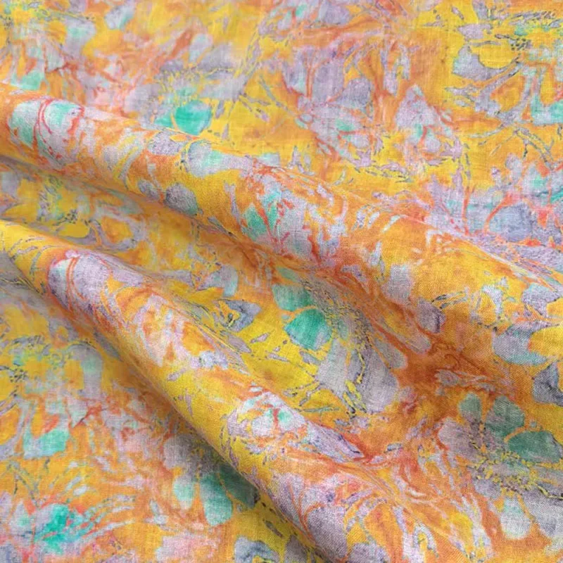 50X140cm Chinese-style Women's Dress Summer Fabric Thin Linen Apparel Fabrics & Textiles