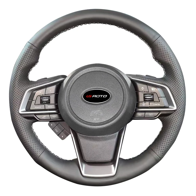 Genuine Nappa Leather Hand Stitched Steering Wheel Cover For Subaru