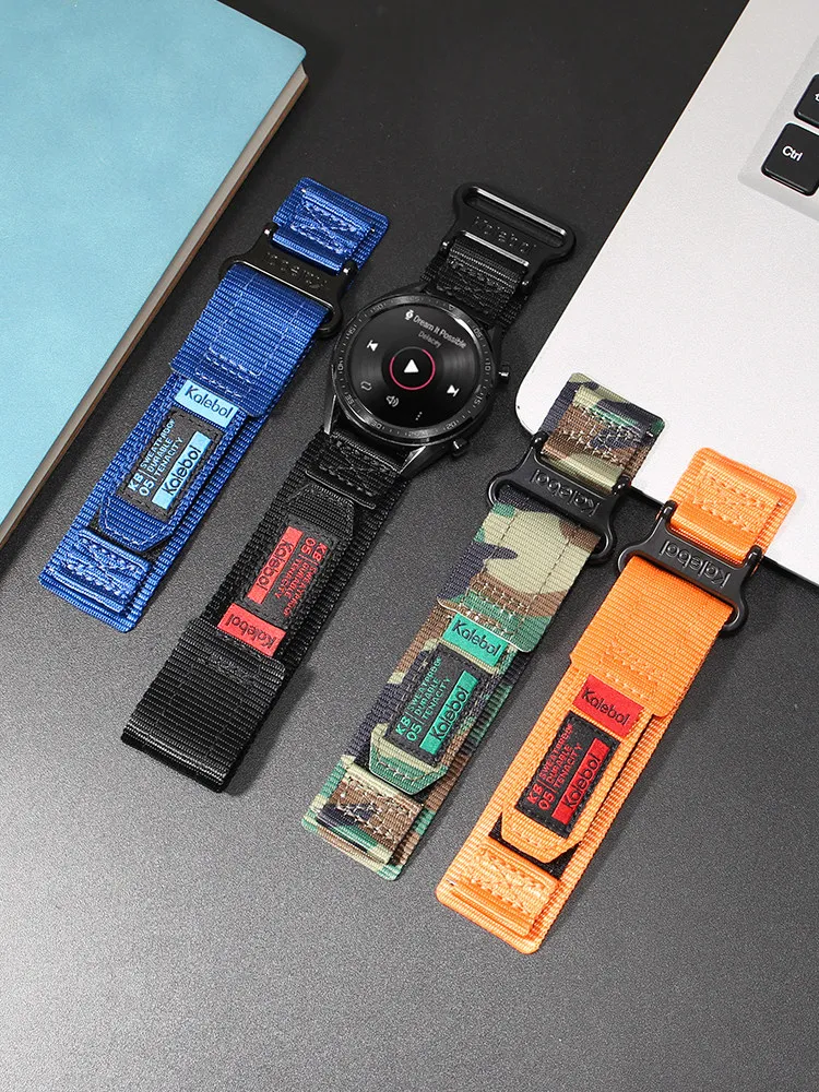 Enhanced Nylon Velcro Watch Strap for Men - Durable and Stylish Watch Band Accessory