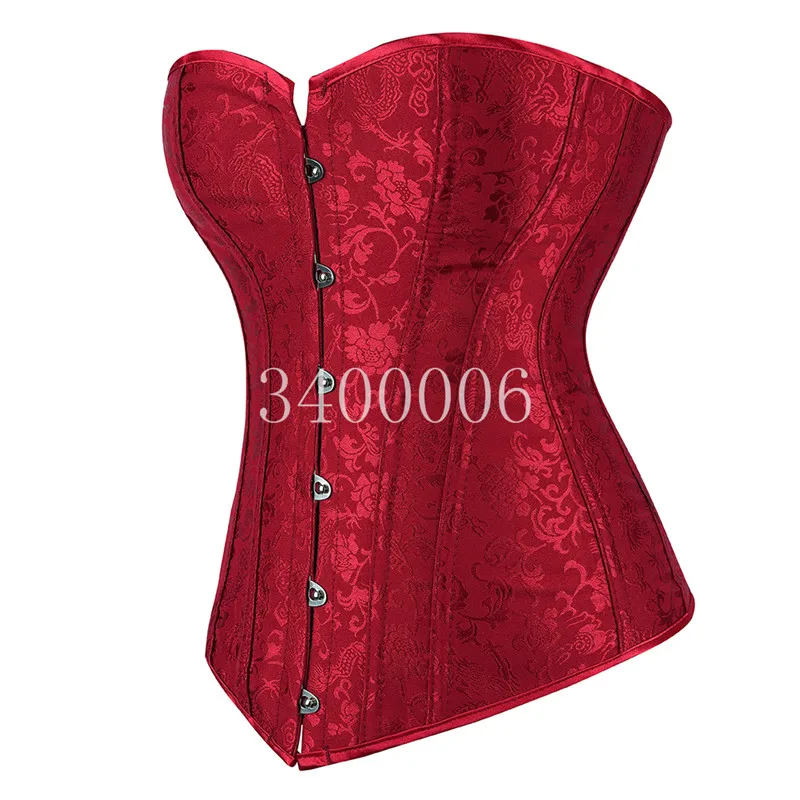Corset Bustiers Top for Women Lingerie Sexy Overbust Gothic Clothes Costumes Halloween Victorian Vintage Plus Size Black White