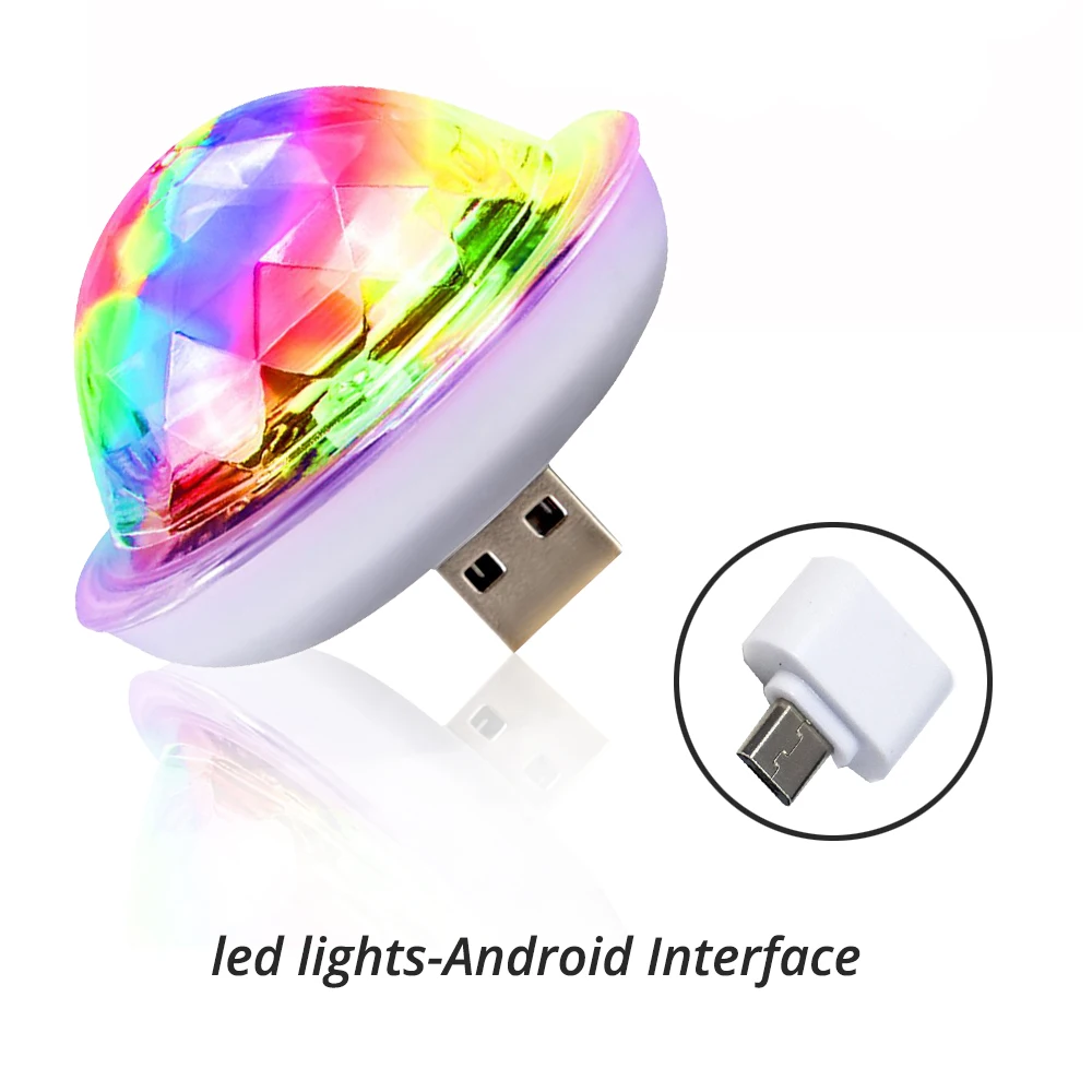 halogen light car 1pcs Car Led Auto USB Ambient Light DJ RGB Mini Colorful Music Sound Light USB-C Interface Apple Interface Holiday Party Karaoke mustang headlights Car Lights