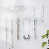 Durable Acrylic Jewelry Holder Transparent Pink Blue Wall-mounted Jewelry Hanger Home Storage Organization 1