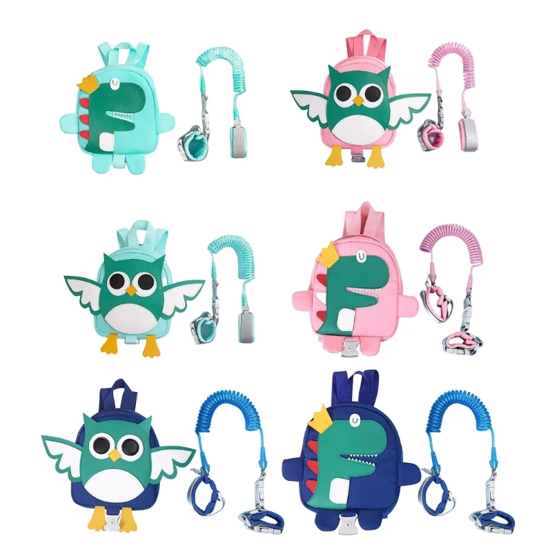 Toddler Leashes Backpack Kid Backpack Harness with Leash Cartoon Safety Anti-Lost Strap Rucksack Walking Safety Backpack