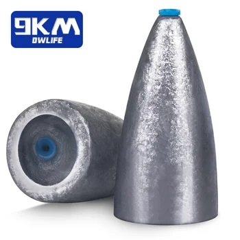 총알 무게 낚시 싱커, 텍사스 리그 배스 낚시 무게추, 낚시 후크 태클, 바닷물 담수 1.75 ~ 14g, 9km, 15 개