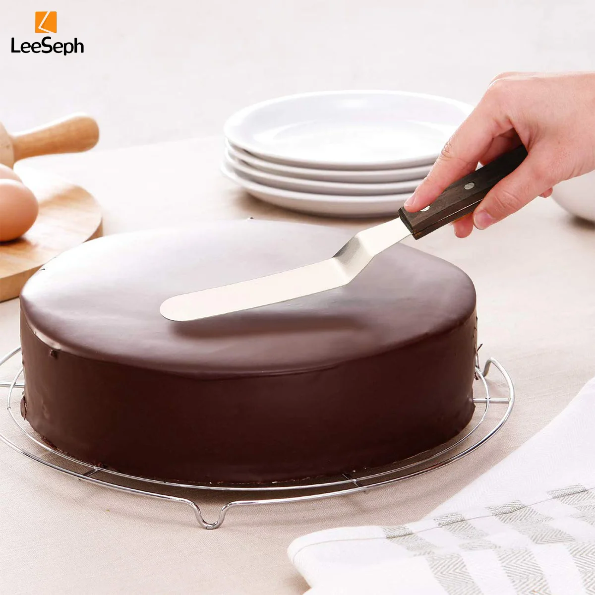 Icing Spatula Stainless Steel Offset Cake Spatula with Wood Handle Cake Decorating Spatula for Icing Cakes Cheese Pizzas cake decorating tools cream spatula cake spatula