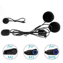 오토바이 풀 페이스 헬멧 인터폰용 헤드폰 마이크, Maxto M2 M3 M3S M2C 액세서리, 2 in 1 이어폰 세트