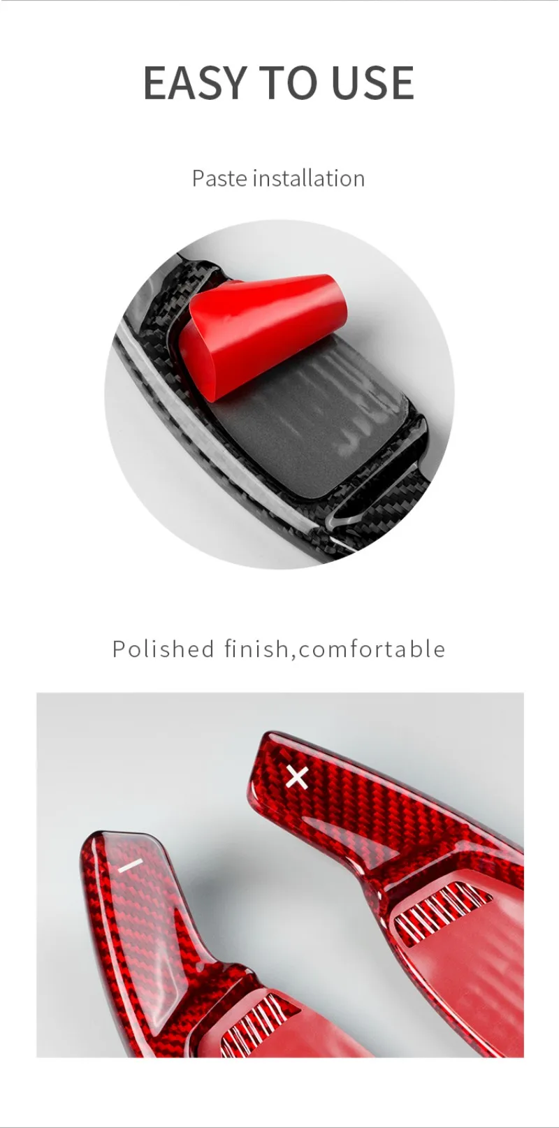 Carbon Fiber Steering Wheel Extension Shift Paddle Shifter For Audi RS Series RS4 RS5 RS7 Car Gear Accessories Paddle Shifters