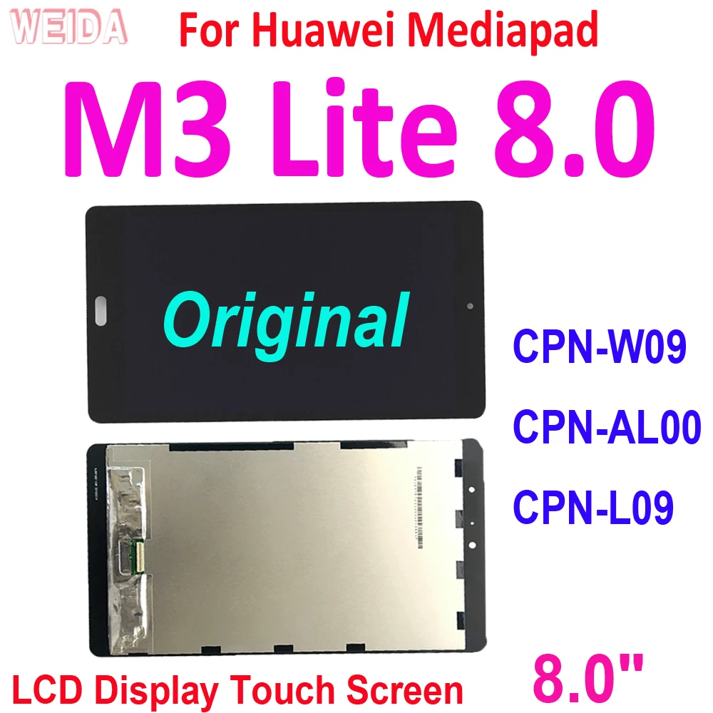 

Original LCD 8.0" For Huawei Mediapad M3 Lite 8 8.0 LCD CPN-W09 CPN-AL00 CPN-L09 LCD Display Touch Screen Digitizer Assembly