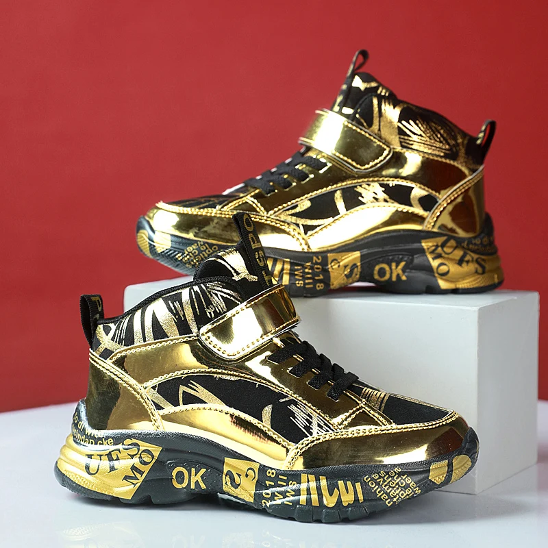 Autumn Spring Kid's Hightop Sneakers Boy Girl Childrens Walking Casual Boots Teenager's Basketball Tennis Sports Running Shoes