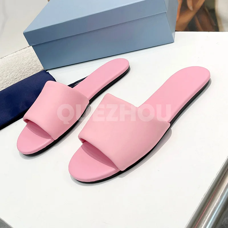 

Women Flat Slippers Summer 2024 Walk Show New Style Round Toe Slippers Full Of Sophistication Ladies Home Shoes