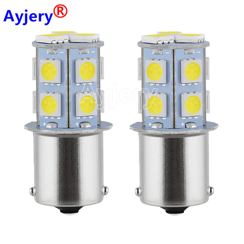 

AYJERY 100pcs 1156 BA15S P21W 13 SMD 5050 LED Brake Tail Turn Signal Light Bulb Lamp Auto led Car bulb light 13smd 13led DC 12V