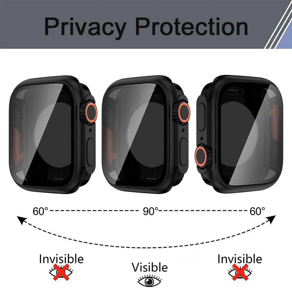 Ultra Tempered Glass Privacy Case with Waterproof Screen Cover