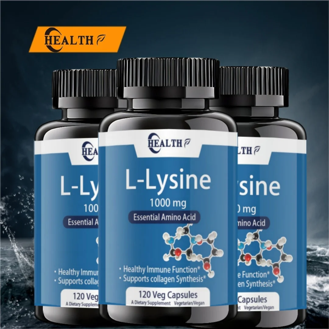 L-lysine 1000mg, 220 Tablets-Enhances Absorption And Assimilation-Promotes Skin And Lip Integrity Collagen Support