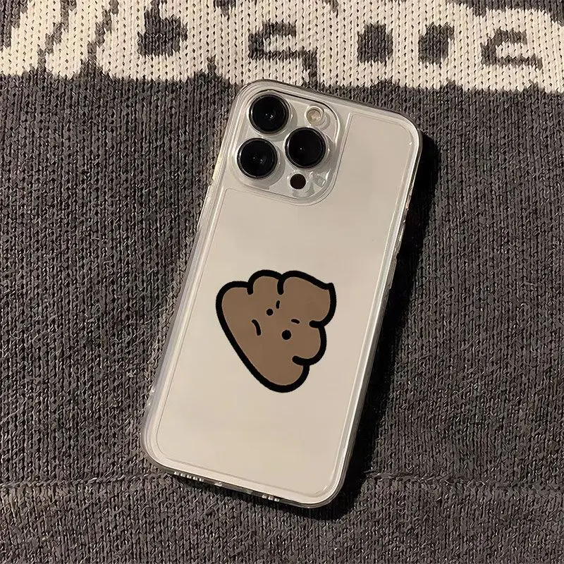 Whimsical Cartoon Excrement Transparent Soft Phone Case