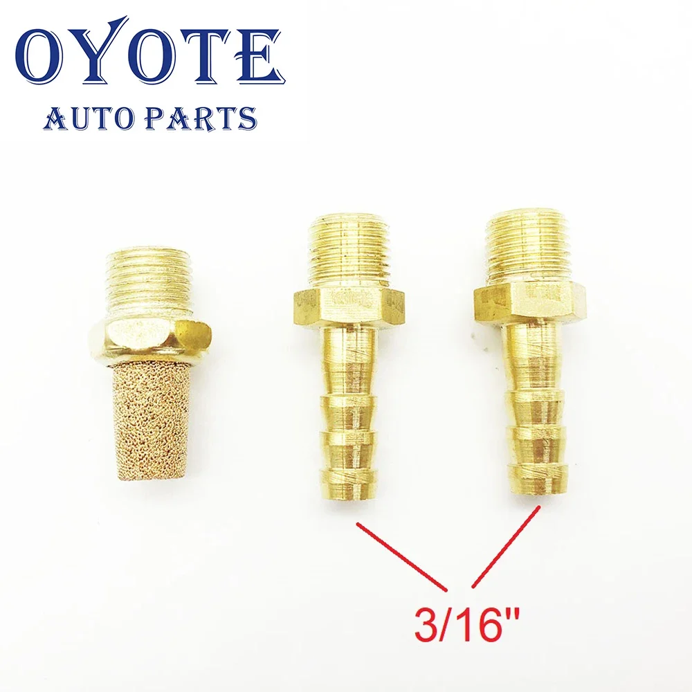 OYOTE New Brass Fitting Muffler Connectors for MAC Electronic Boost Control Solenoid Valve