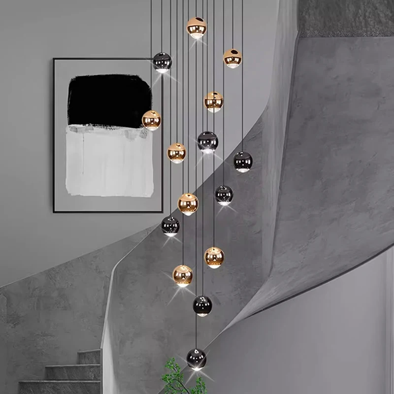 Modern home decor led lights pendant light lamps forstaircase Chandeliers for living room hanging light indoor lighting 5
