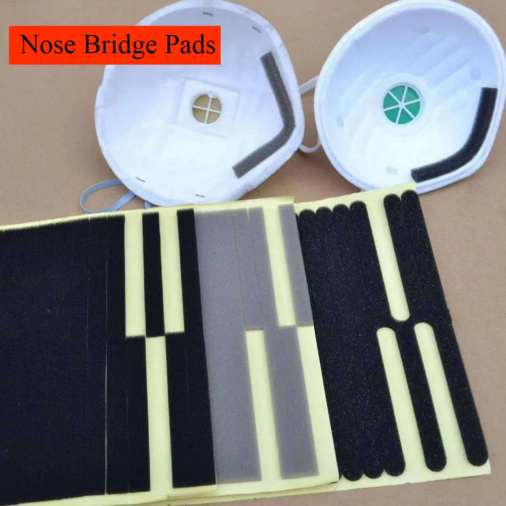 Breathable Microfiber Self-adhesive Mouth Mask Accessories Nose Bridge Pad Sponge Cushion Protection Strip