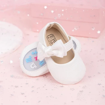 Adorable Baby Girls Mary Jane Shoes with Sweet Bow Detail and Comfortable Non-Slip Sole for First Steps 1