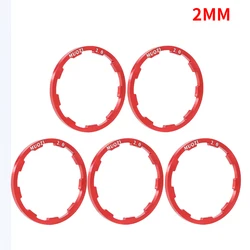 Premium Bicycle Hub Washer & Gasket Set - Multiple Thickness Options (2mm Red 5pcs)