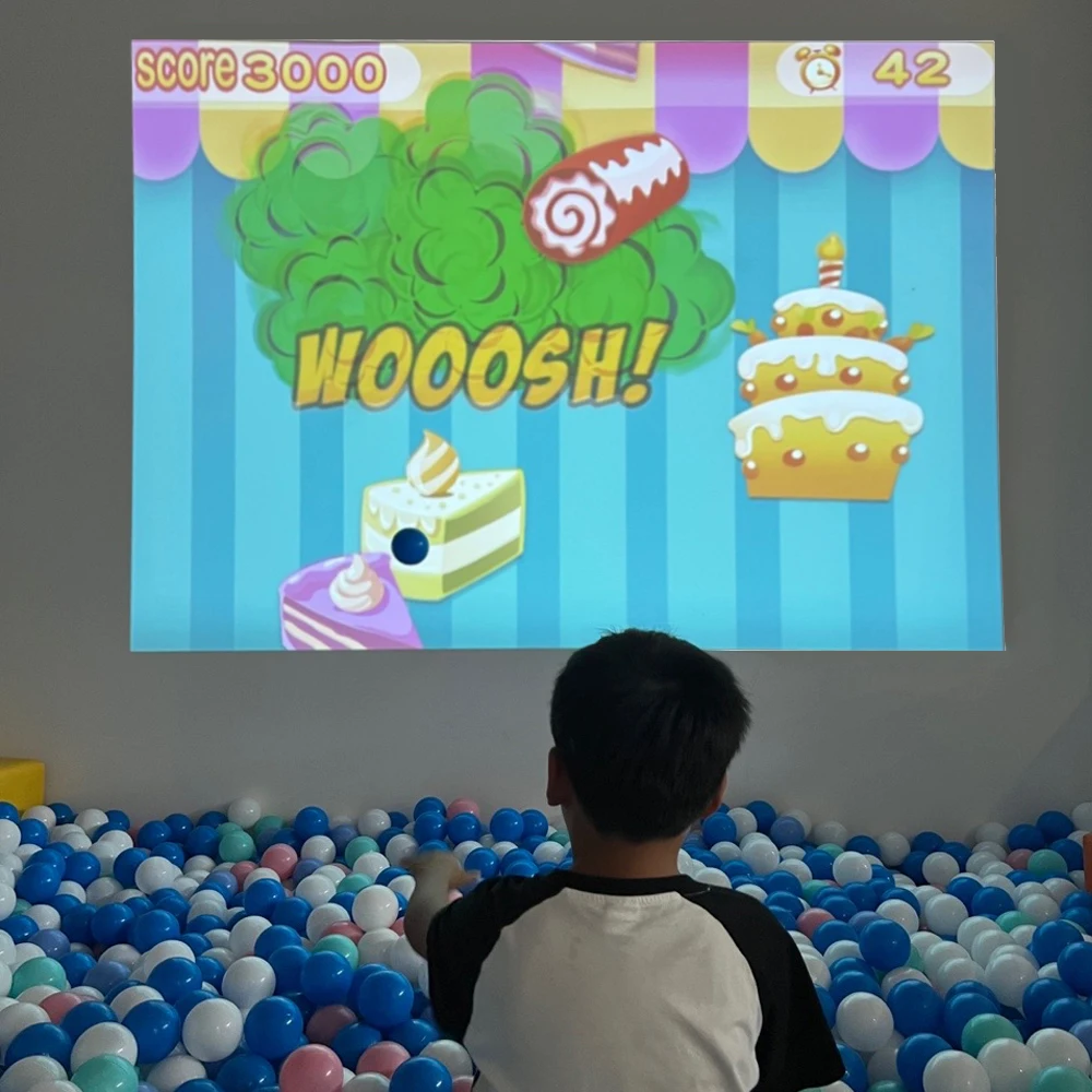 몰입형 게임 AR 홀로그램 3D 인터랙티브 바닥 및 벽 프로젝션 스크린 시스템, 어린이 놀이터용 고해상도 효과